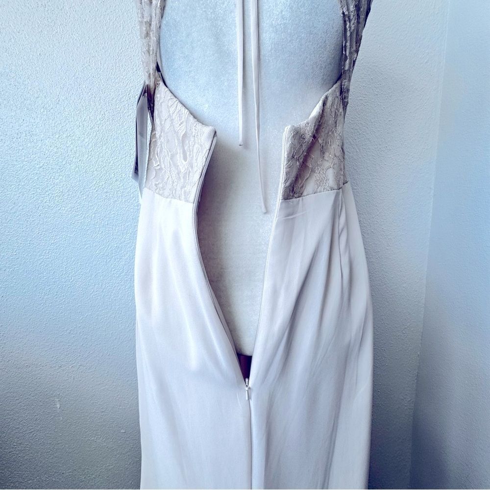 Hayley Paige Cream Formal Dress Chiffon Lace SZ 10 NWT - Picture 8 of 15